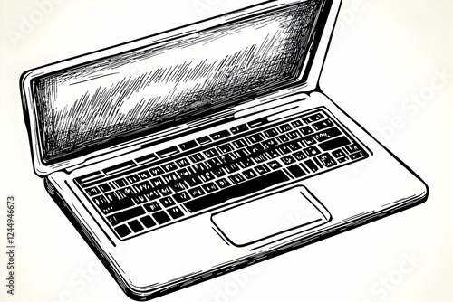 Open Laptop Illustration Sh...