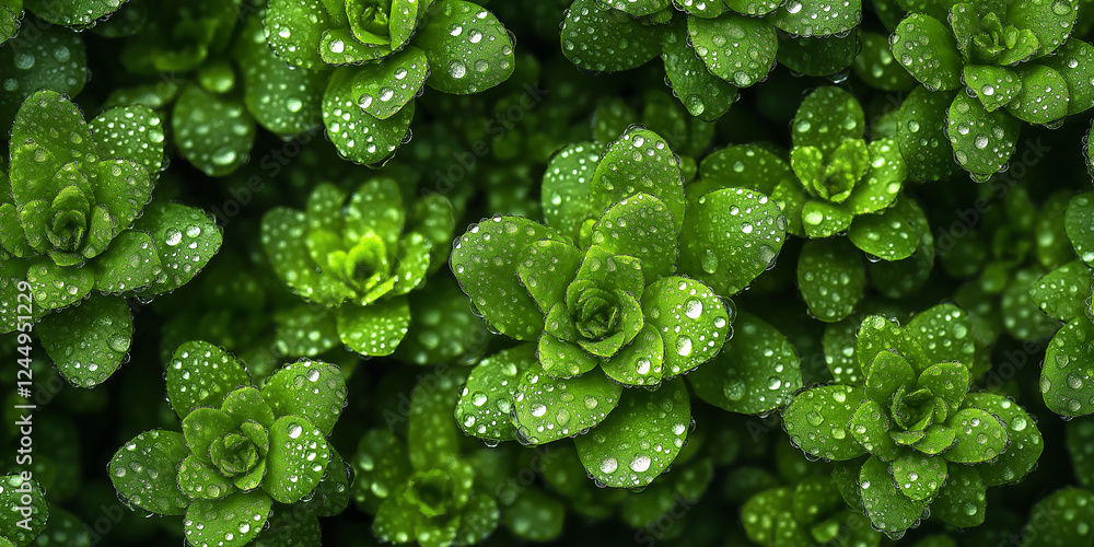 Rain-drenched greenery close-up of dewy succulent plants lush garden nature photography vibrant atmosphere freshness concept Rain-drenched greenery close-up of dewy succulent plants lush garden nature photography vibrant atmosphere freshness concept
