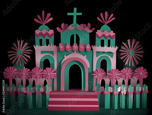 Whimsical Papercraft Church...