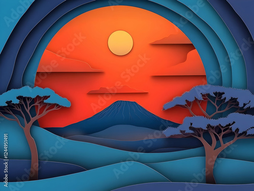 Paper Cutout Landscape Show...