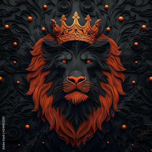 Majestic Lion with Crown: 3...