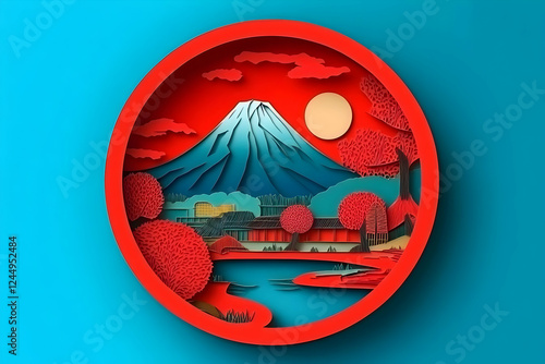 Layered Paper Art Depicts a...