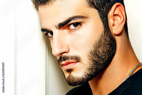 Portrait of a Serious Young...