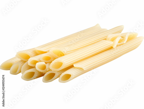 Penne pasta forms a diagona...