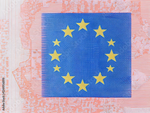 Close-up of Euro Banknote S...