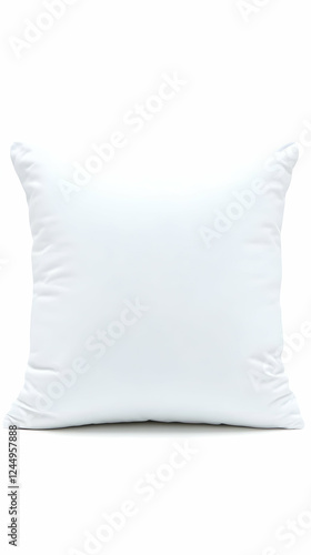 A Clean White Pillow Rests ...