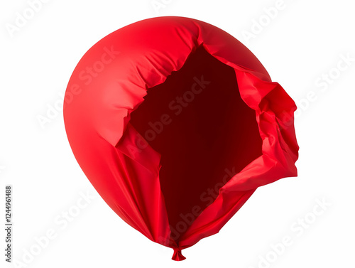 Deflated Red Balloon with a...