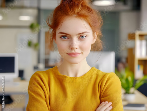 Portrait of Redhead Woman S...