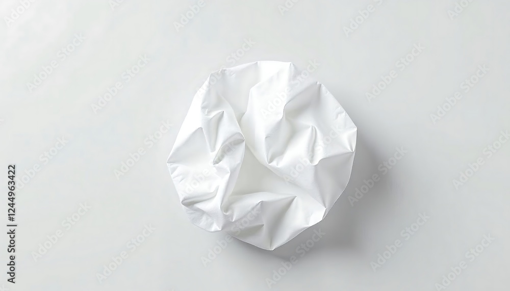 Abstract White Fabric Sculpture: A Study in Texture and Form Abstract White Fabric Sculpture: A Study in Texture and Form