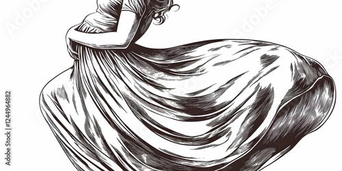 Woman in Flowing Dress: An ...