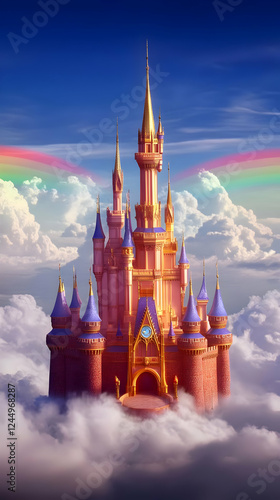 Majestic Castle Stands Abov...