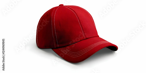 Red Baseball Cap Isolated o...