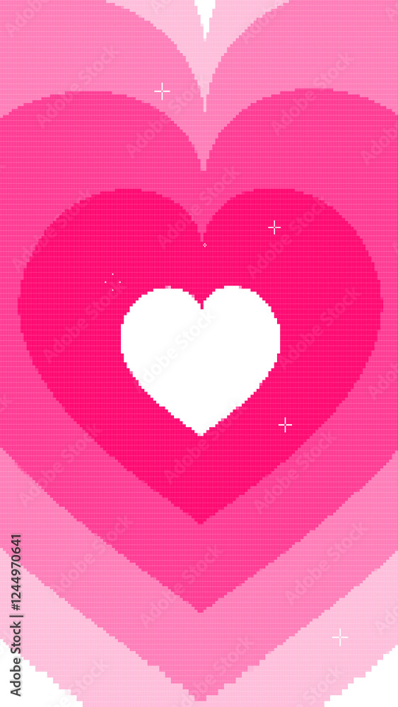 8bit retro game style cute heart wallpaper (pink) 8bit retro game style cute heart wallpaper (pink)