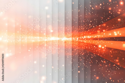 Abstract Orange and White L...