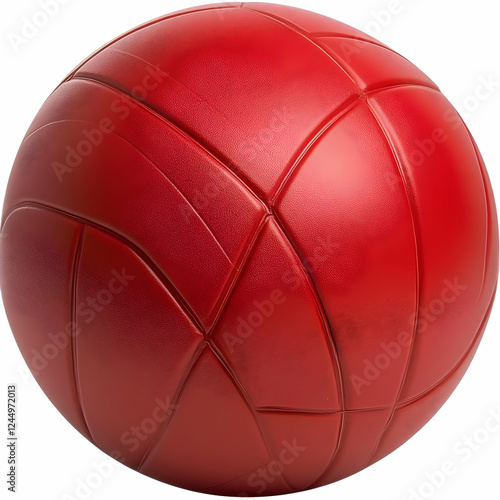 Red Ball Rests on a White B...