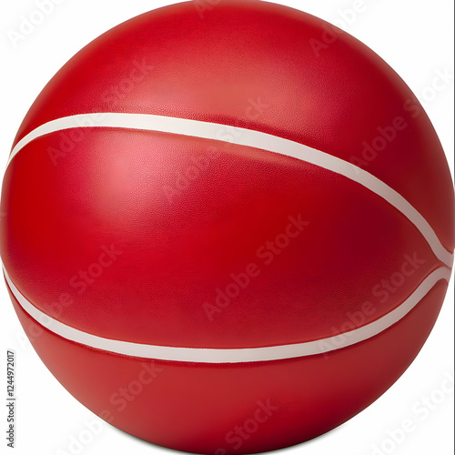 Red Ball with White Stripes...