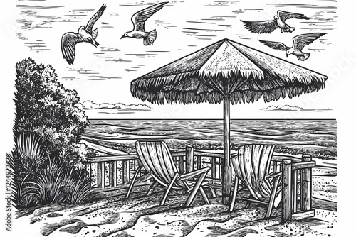 Serene Beach View: Lounge C...