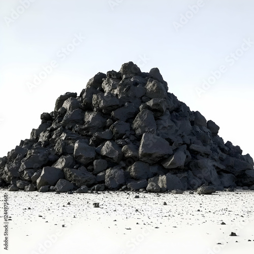 A Large Pile of Black Rocks...