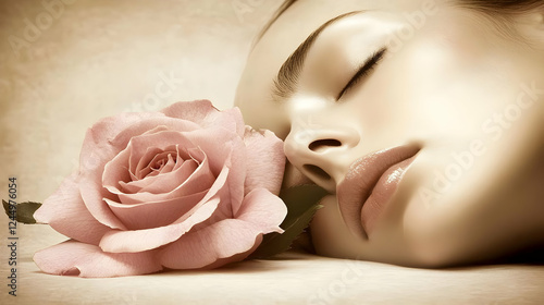 Beautiful Woman Sleeping Pe...