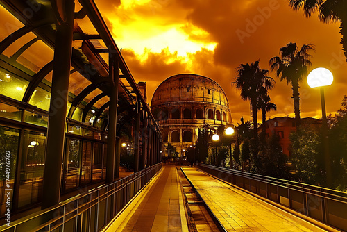 Elevated Walkway Leads to I...