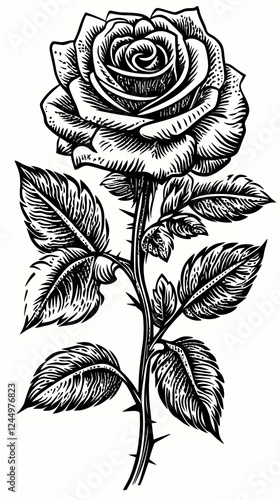 Detailed Woodcut Illustrati...