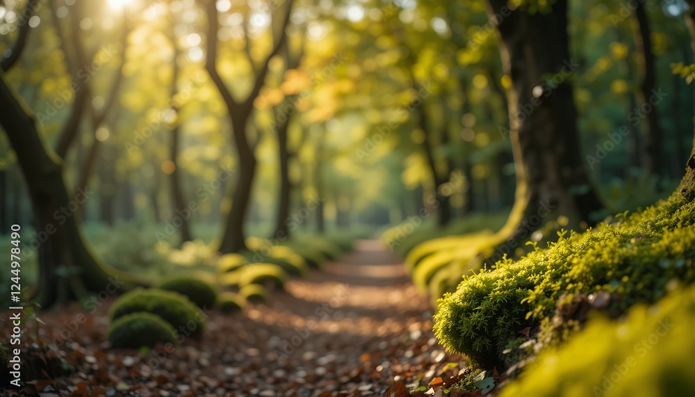 Sun-Drenched Woodland Path: A Serene Journey Through Nature's Embrace Sun-Drenched Woodland Path: A Serene Journey Through Nature's Embrace