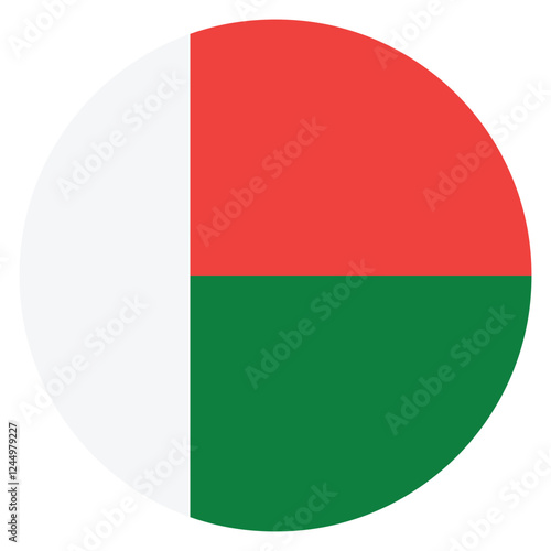 Free Download Madagascar flag. Madagascar circle flag logo icon computer vector illustration design - GFXLoad