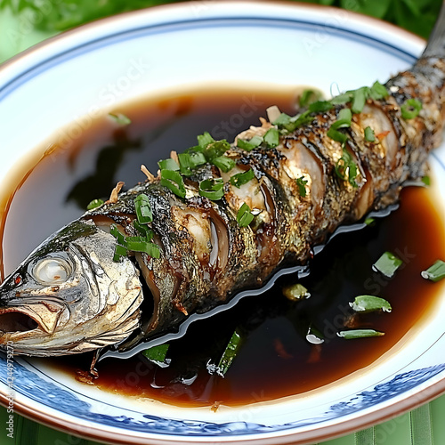 Steamed Fish Lies in Soy Sa...