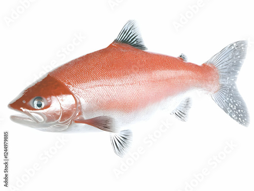 Realistic Salmon Fish Illus...