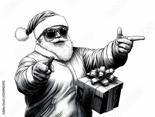 Cool Festive Figure Holds a...