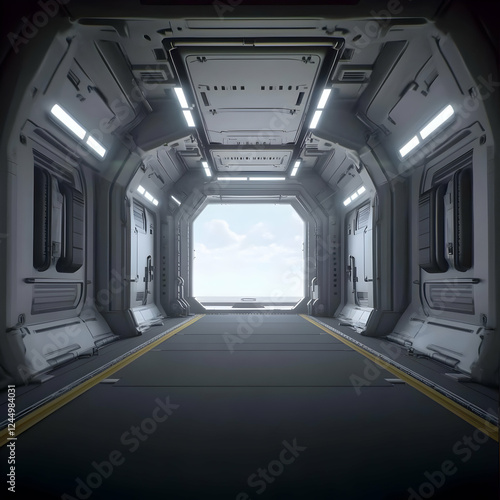 Futuristic Spaceship Interi...