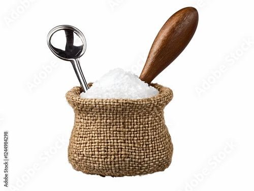 Sea Salt in Burlap Sack wit...