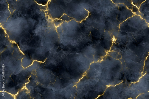 Dark Marble Texture with Go...