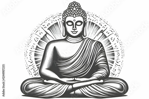 Serene Buddha Illustration ...