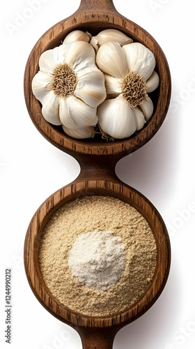 Fresh Garlic Bulbs and Grou...