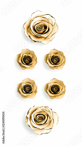 Golden Roses Bloom Elegantl...