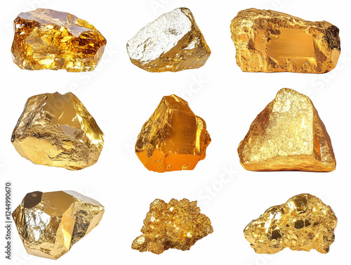 Nine Gold Nuggets and Cryst...