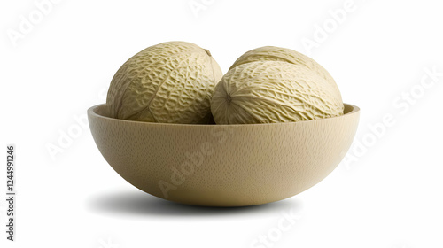 Three Pale Green Round Obje...