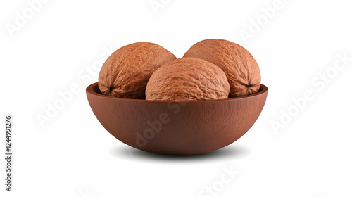 Three Whole Walnuts Sit in ...