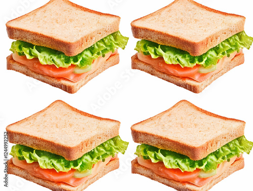 Four Toasted Sandwiches wit...