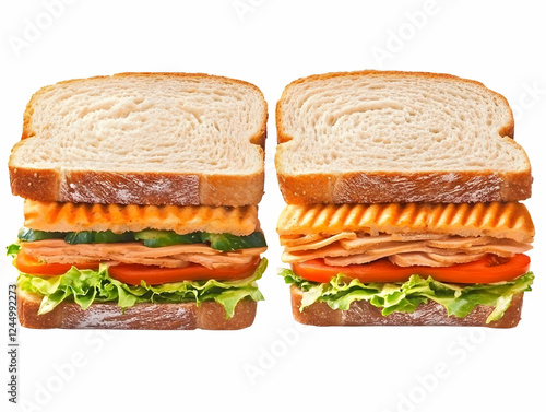 Two Delicious Sandwiches Fi...