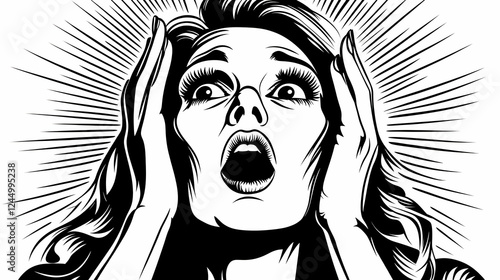 Woman Screaming in Fear wit...