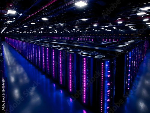 Server Room Glows with Purp...
