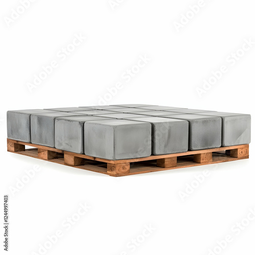 Concrete Blocks Sit Neatly ...