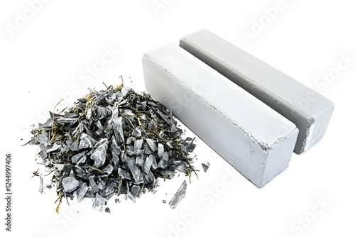 Gray Concrete Bricks and Pi...