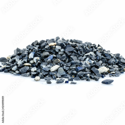 Pile of dark blue and gray ...