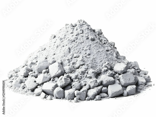 Pile of Gray Cement Powder ...