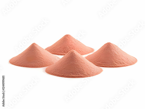 Four Piles of Pink Powder F...