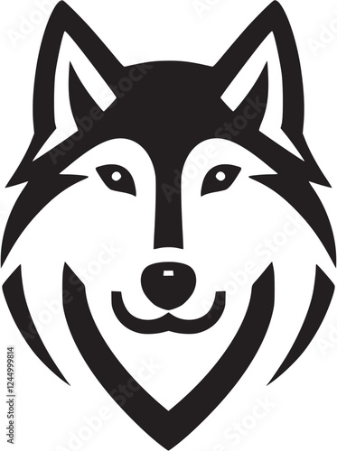 This flat vector wolf icon features a sleek, minimalist design, ideal for wolf-themed events like team-building or nature campaigns. Its bold silhouette symbolizes strength, unity, and wild spirit.