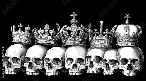 Seven Skulls Wear Ornate Cr...